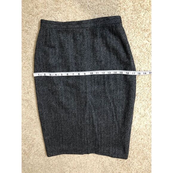 DOLCE & GABBANA Black Grey Pencil Skirt Size 42 Made In Italy - Picture 5 of 8